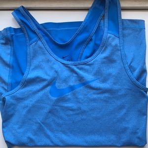 blue Nike Pro tank, size xs